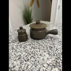 Denby Langley Covered Small Casserole And Sauce Jar